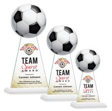 Edenwood Soccer VividPrint Award - White - Crystal Awards