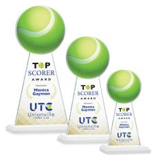 Edenwood Tennis VividPrint Award - White - Crystal Awards