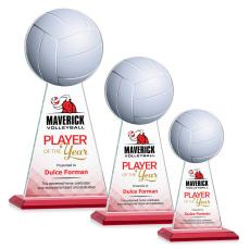 Edenwood Volleyball VividPrint Award - Red - Crystal Awards