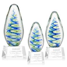 Jezebel Award on Robson Base - Clear - Art Glass Awards