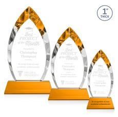 Marinello Award on Base - Amber - Crystal Awards