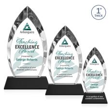 Marinello VividPrint Award on Base - Black - Crystal Awards