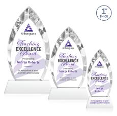 Marinello VividPrint Award on Base - White - Crystal Awards