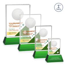 Pennington Golf VividPrint Award on Base - Green - Golf Awards