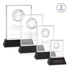 Ambassador Globe Award on Base - Black - Crystal Awards