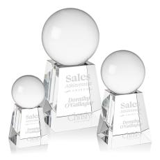 Crystal Ball Award on Tall Base - Recognition Awards