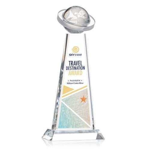 Recognition Awards - Crystal Awards - Virago Globe VividPrint&trade; Award