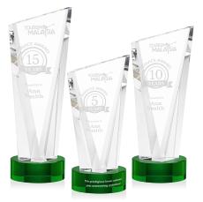 Plymouth Award on Stanrich Base - Green - Sales Awards
