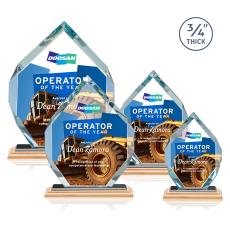 Royal Diamond VividPrint Award - Bamboo/Black - Octagon Awards