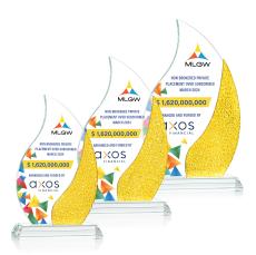 Oakley VividPrint Award - Yellow - Crystal Awards