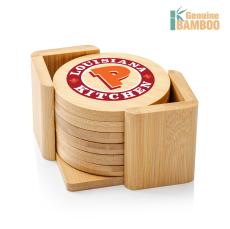 Yorkshire Bamboo VividPrint Coaster Set - Round - Corporate Gifts