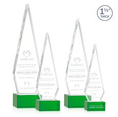 Springfield Award on Hancock Base - Green - Crystal Awards