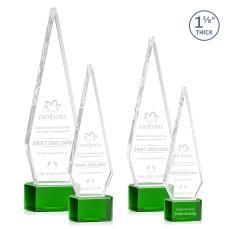 Springfield Award on Paragon Base - Green - Crystal Awards