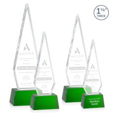Springfield Award on Robson Base - Green - Crystal Awards
