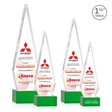 Springfield VividPrint Award on Hancock Base - Green - Crystal Awards