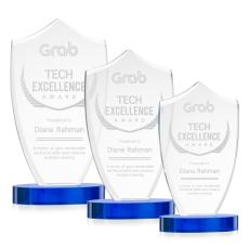 Skylark Shield Award - Blue - Crystal Awards