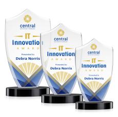 Skylark Shield VividPrint Award - Black - Crystal Awards