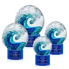 Surfside Award on Marvel Base - Blue - Art Glass Awards