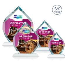 Royal Diamond VividPrint Award - White - Crystal Awards