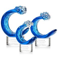 Oceana Award on Marvel Base - Clear - Art Glass Awards