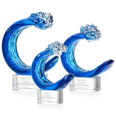 Oceana Award on Paragon Base - Clear - Art Glass Awards