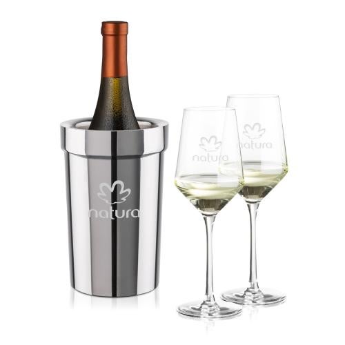 Corporate Gifts - Barware - Wine & Champagne - Wine Coolers - Milano Wine Cooler & Tucson Wine Set