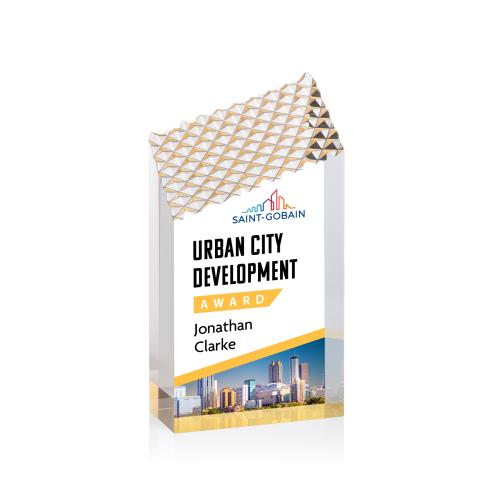 Recognition Awards - Acrylic Awards - Paluzzi VividPrint&trade; Award - Gold