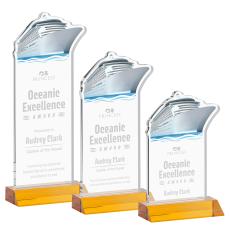 Voyager Award - Amber - Yellow Crystal Awards