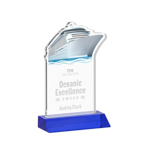 Recognition Awards - Crystal Awards - Voyager Award - Blue