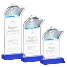 Voyager Award - Blue - Colored Crystal Awards