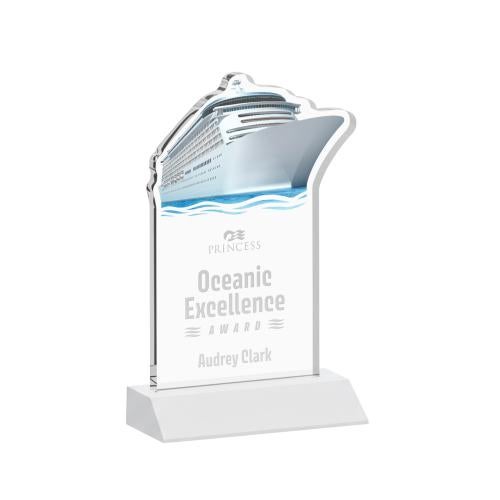 Recognition Awards - Crystal Awards - Voyager Award - White