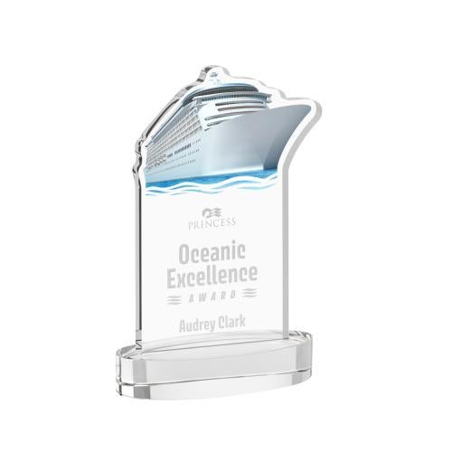 Recognition Awards - Crystal Awards - Voyager Award on Alberton Base - Clear