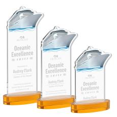 Voyager Award on Alberton Base - Amber - Colored Crystal Awards