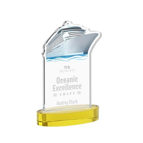 Recognition Awards - Crystal Awards - Voyager Award on Alberton Base - Gold