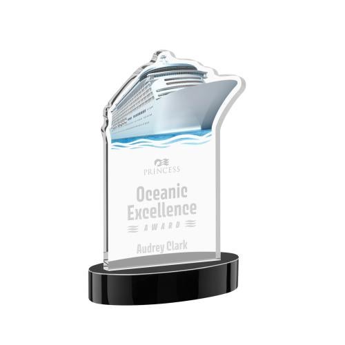 Recognition Awards - Crystal Awards - Voyager Award on Alberton Base - Black
