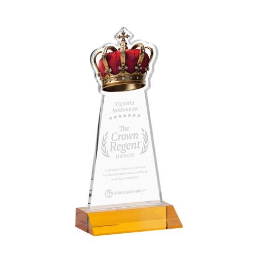 Recognition Awards - Crystal Awards - Crown Award - Amber