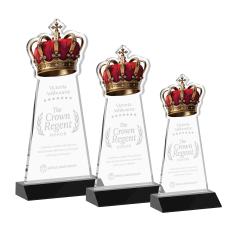 Crown Award - Black - Colored Crystal Awards