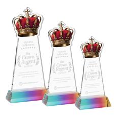 Crown Award on Hartford Base - Prismatic - Crystal Awards