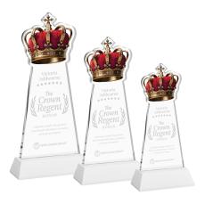 Crown Award on Hartford Base - White - Recognition Awards