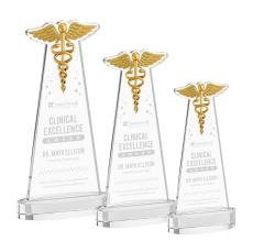 Caduceus Award on Alberton Base - Clear - Recognition Awards