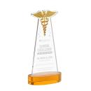 Caduceus Award on Alberton Base - Amber