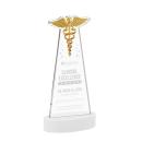 Caduceus Award on Alberton Base - White