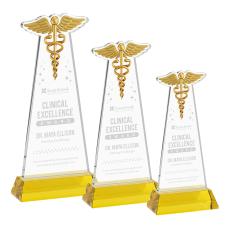 Caduceus Award on Hartford Base - Gold - Recognition Awards