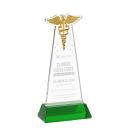 Caduceus Award on Hartford Base - Green