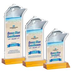 Voyager VividPrint Award - Amber - Colored Crystal Awards