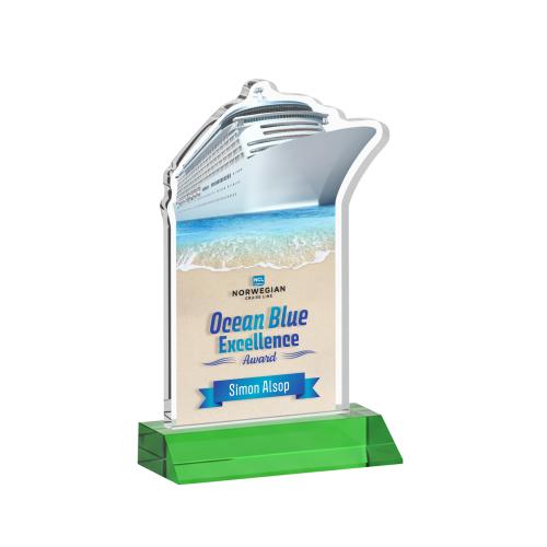 Recognition Awards - Crystal Awards - Voyager VividPrint&trade; Award - Green