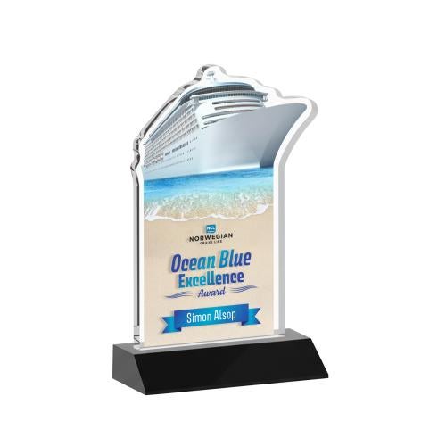 Recognition Awards - Crystal Awards - Voyager VividPrint&trade; Award - Black