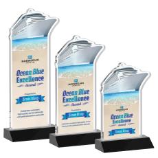 Voyager VividPrint Award - Black - Colored Crystal Awards