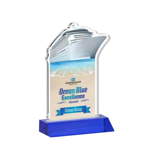 Recognition Awards - Crystal Awards - Voyager VividPrint&trade; Award - Blue