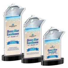 Voyager VividPrint Award on Alberton Base - Black - Colored Crystal Awards